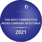 Distintivo de la microempresa más competitiva de Estonia 2021